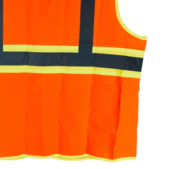 Genuine Dickies Men's High Visibility Reflective Orange Yellow Vest Size 2XL NWT - Picture 6 of 10